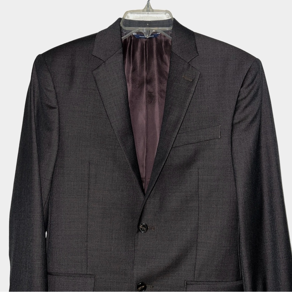 Ralph Lauren Men’s Wool Suit Jacket Size 38R Slim Fit Brown Blazer Coat